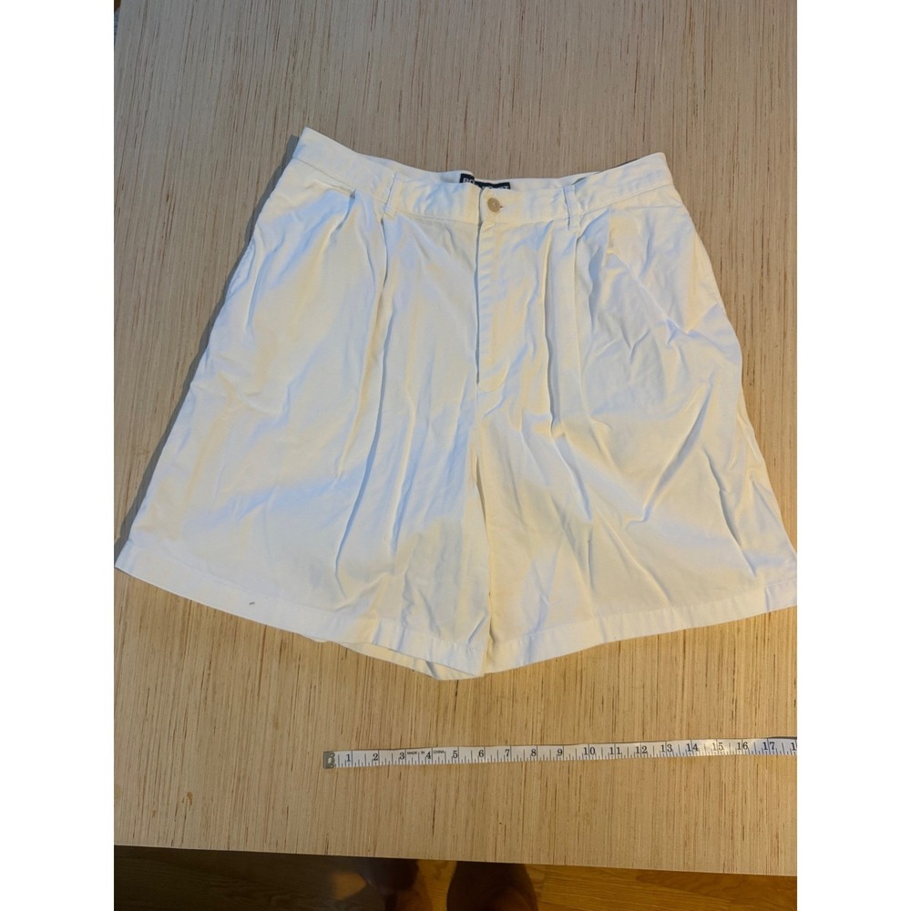 Polo Sport Ralph Lauren White Pleated Chino Shorts Womens 12 Vintage 26